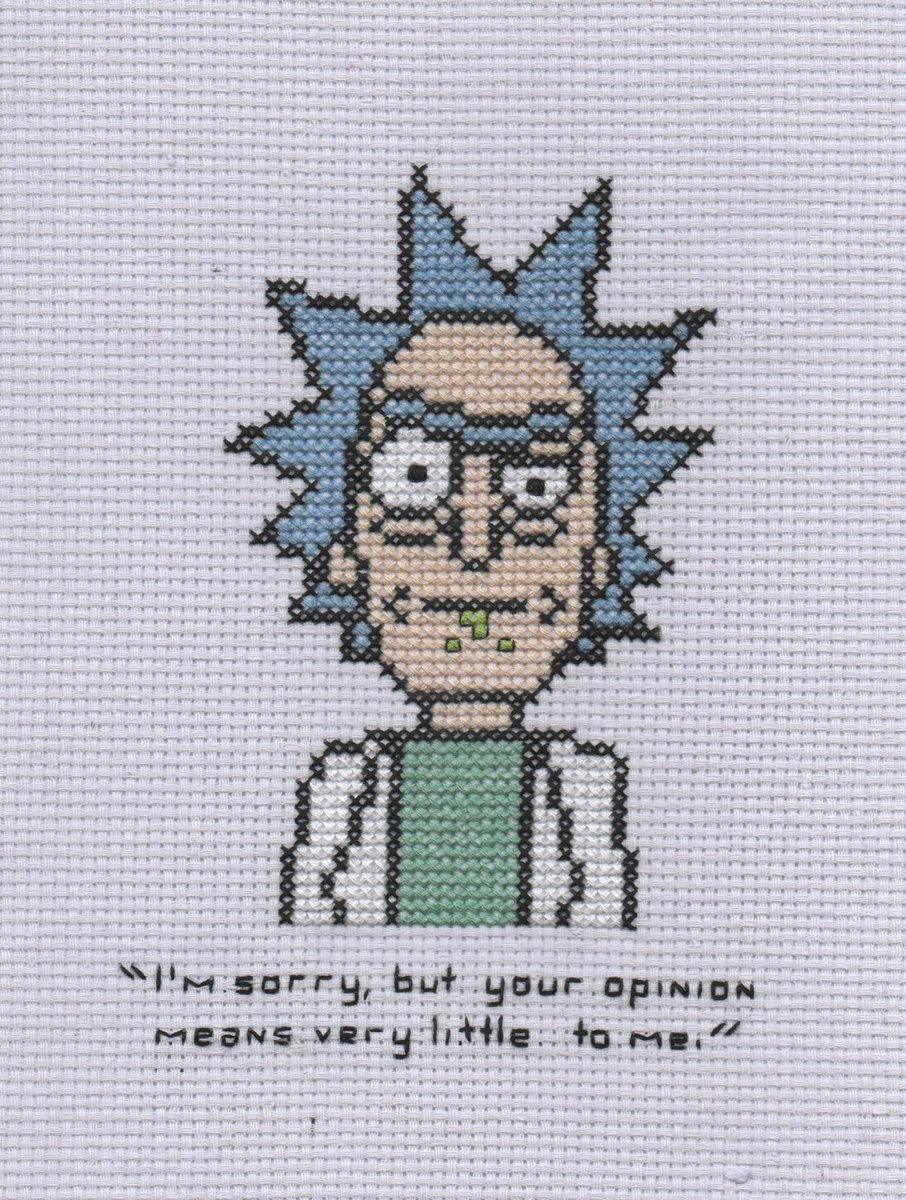 Just saw the announcement that the next Rick & Morty season will launch September 11th! @RickandMorty #rickandmorty #nextseason #opnion #crossstitch #3drdcrafts #embroidery #art #custom #craft #crafts #madeinmn #handmade #popculture #funny #haha #clever