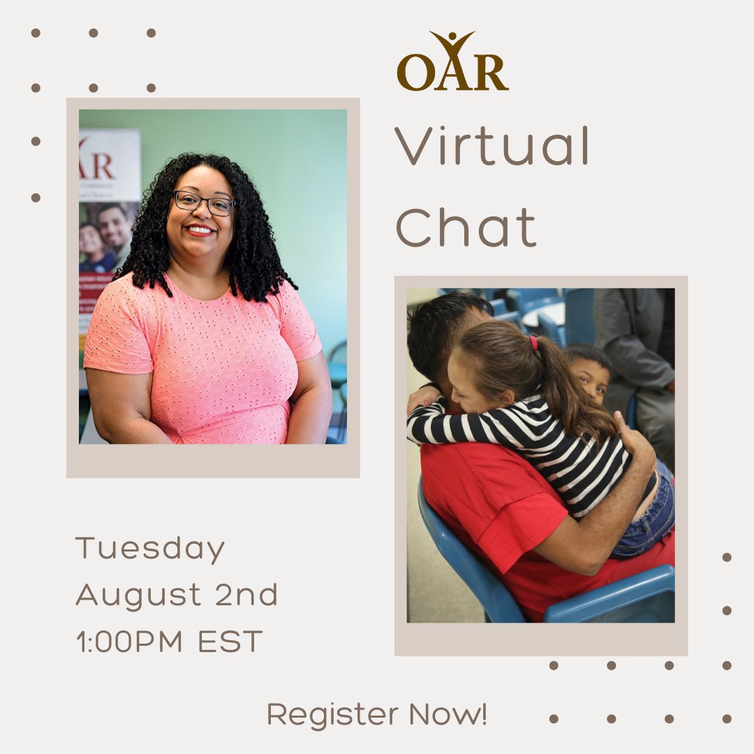 OARjustice's tweet photo. Want to learn more about OAR's Programs, Racial Justice, and liberation work, or simply chat? This Tuesday, we are hosting another chat session with one of our OAR Collective members with over 15 years of service! Register here: https://t.co/R1Zk7DFp26 
#OARJustice https://t.co/OJJMkEd9dP