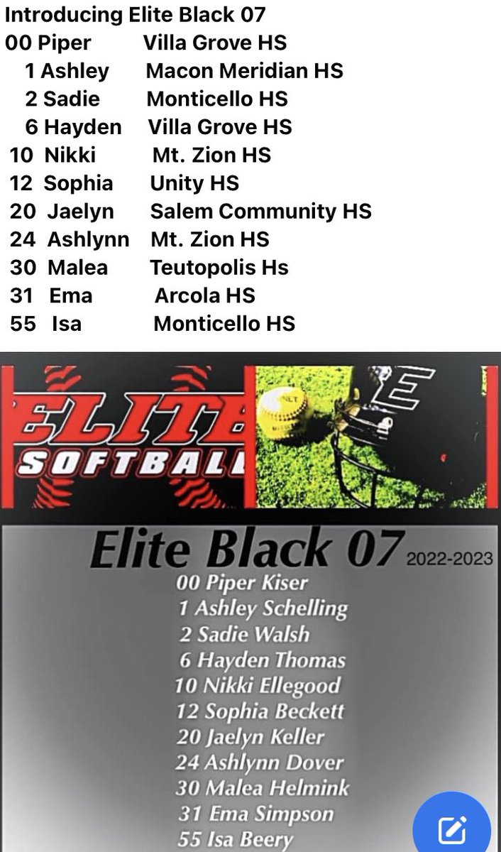 Elite Black Softball Illinois tweet media