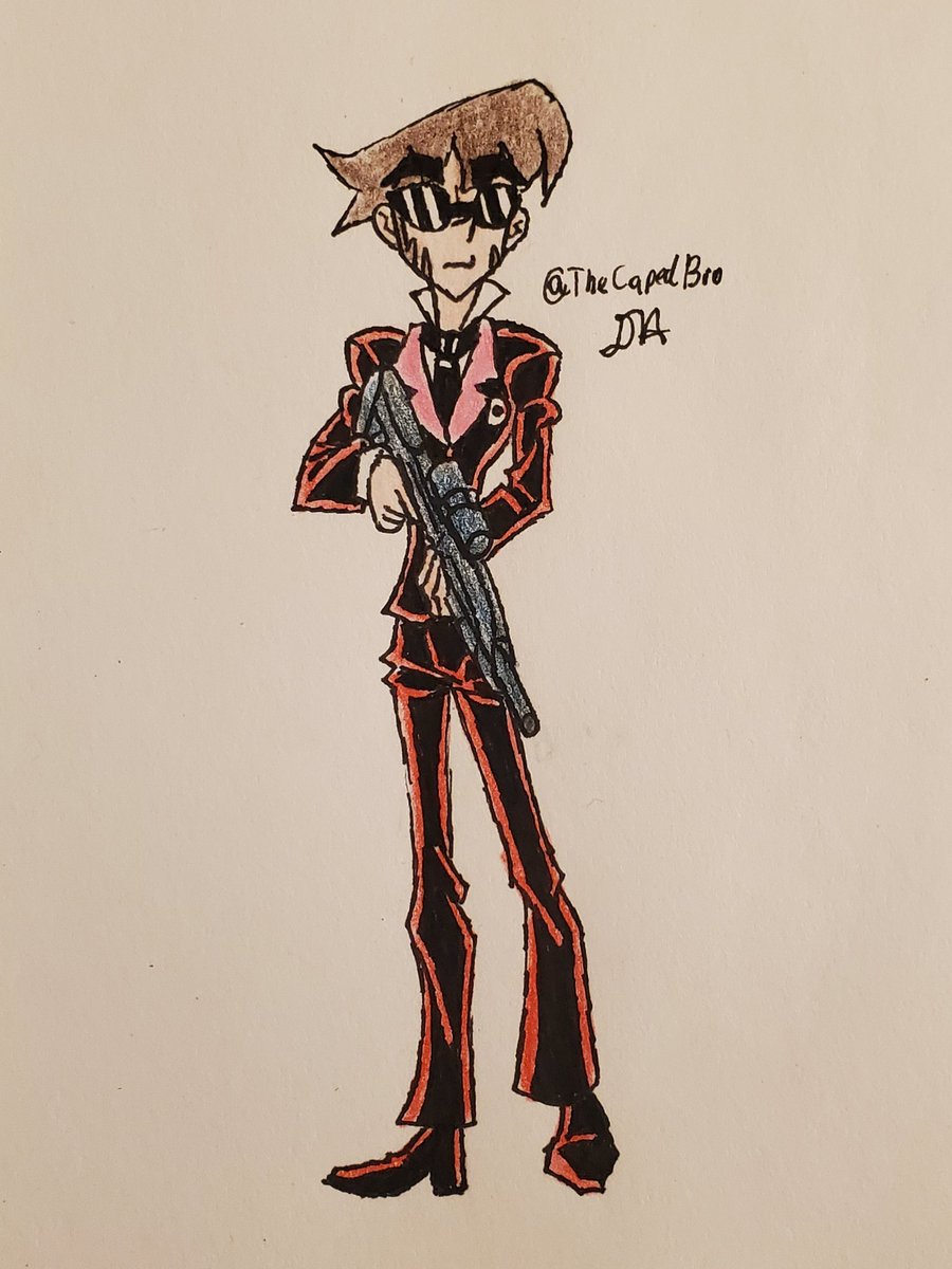 caped_3's tweet photo. Agent 1 of the D.H.O.R.K.S #HelluvaBoss #vivziepop #dhorks #agent1helluvaboss #fanart #drawing https://t.co/LItWjsadjl