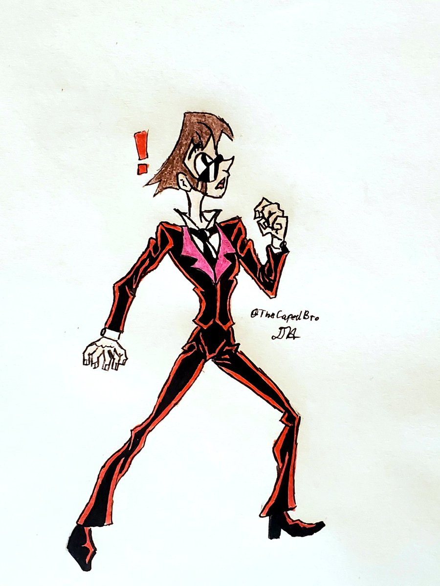 caped_3's tweet photo. Agent 1 of the D.H.O.R.K.S #HelluvaBoss #vivziepop #dhorks #agent1helluvaboss #fanart #drawing https://t.co/LItWjsadjl