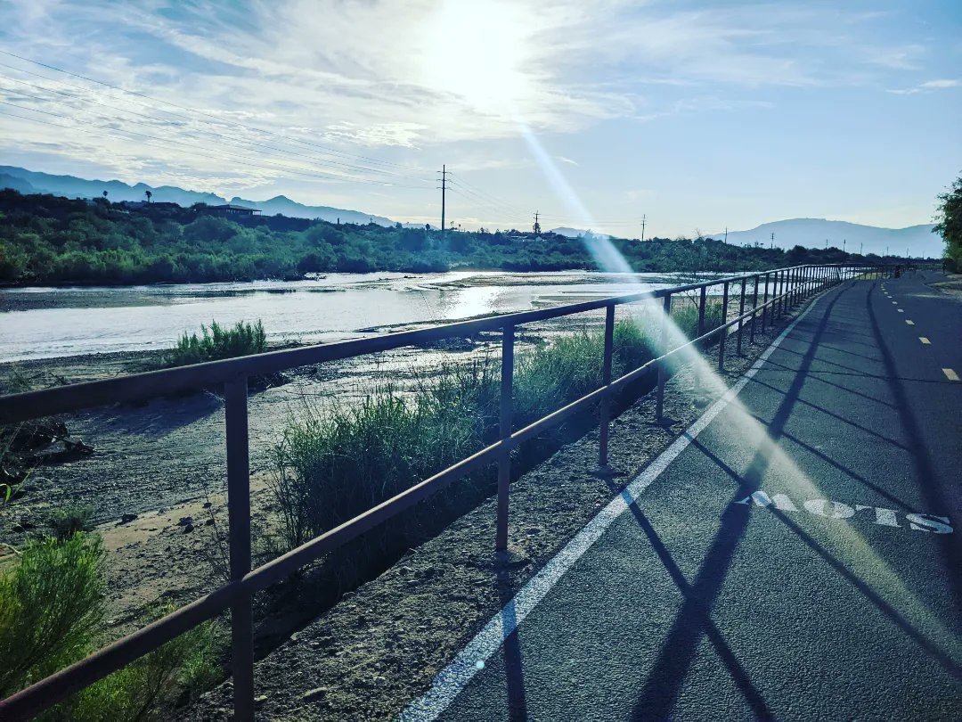 Gorgeous post monsoon walk with the pups this morning. #Tucson