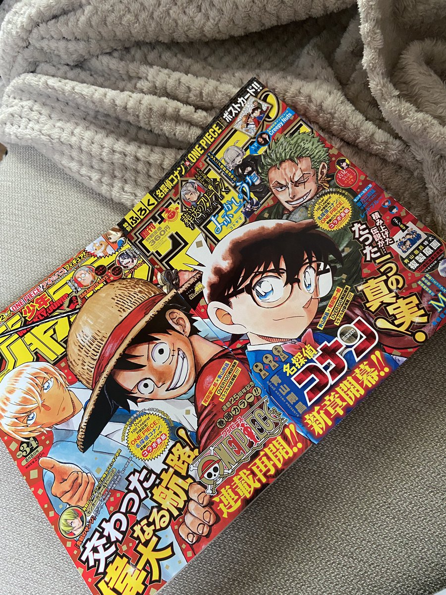 DarkNami's tweet image. Vielleicht bin ich bescheuert, mir die beiden Hübschen ganz aus Japan zu bestellen, aber wie cool ist bitte diese Special-Ausgabe der #shonenjump #weeklyjump?! Meine beiden Lieblingsmanga vereint 🥰
#detektivconan #onepiece