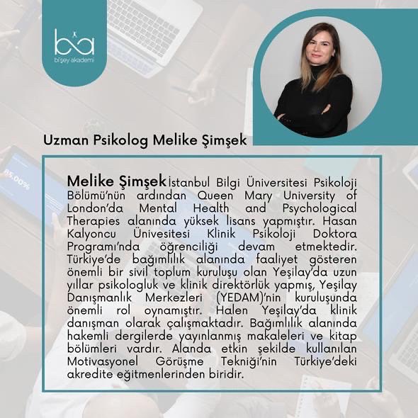 BiseyAkademi's tweet photo. 12-13-14 Eylül saat 19:30’da üç gün sürecek ve Uzman Psikolog Melike Şimşek eşliğinde Motivasyonel Görüşme Teknikleri eğitimi kayıtları açıldı! 🎉 

3 gün sürecek ve online gerçekleşecek eğitimin ardından katılımcılarımız e-devlet onaylı sertifika hakkına da sahip olacaklar! 👩🏼‍🎓 https://t.co/FZDPmA3PKu