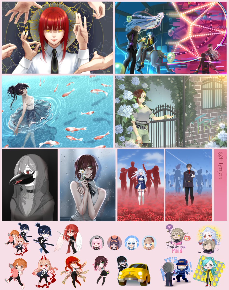 HTenjou's tweet photo. It's my first year selling at a con and I'm nervous as all heck! Thank god @Veedraws will be there with me through all this ; v ;

#OTAK22 #Otakuthon2022 Come support us at table I446! https://t.co/AxlHlJvnf2