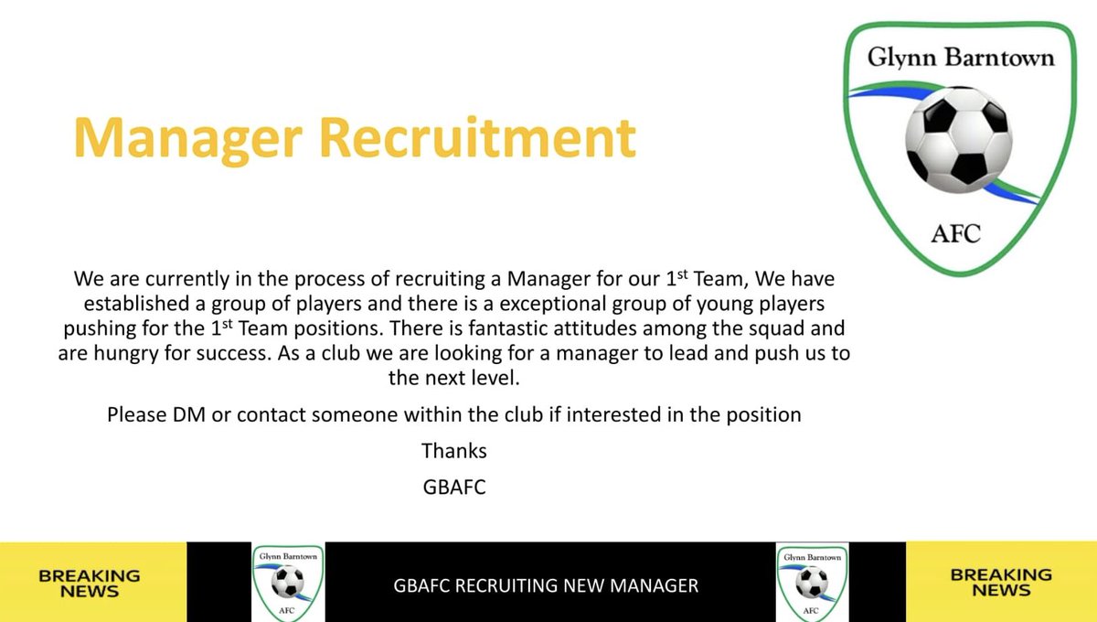 Glynn Barntown AFC tweet media