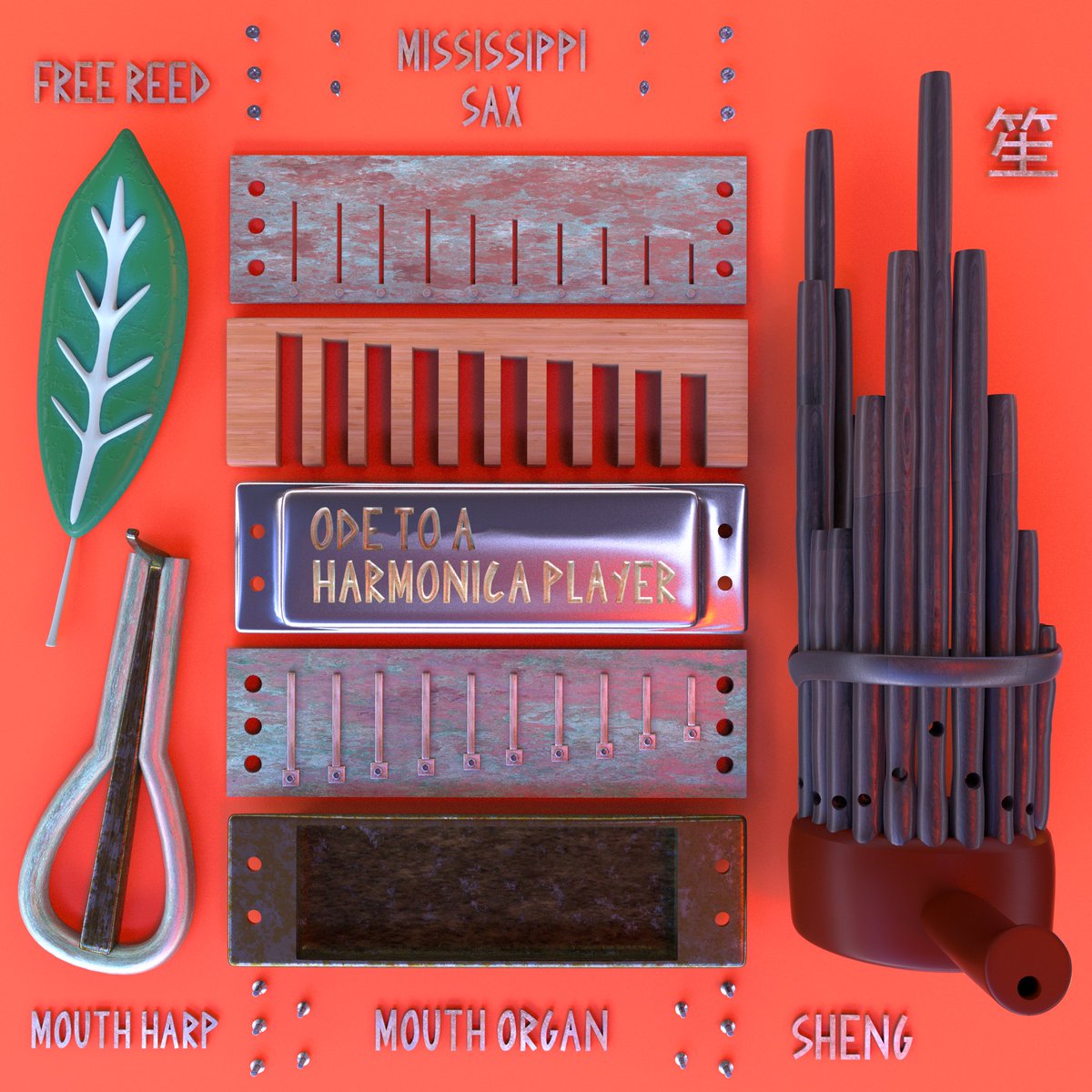vickihuang8's tweet photo. ode to a harmonica player 🙊🍃🎍🎋made in cinema 4d rendered in octane https://t.co/2d3cyXWnYK