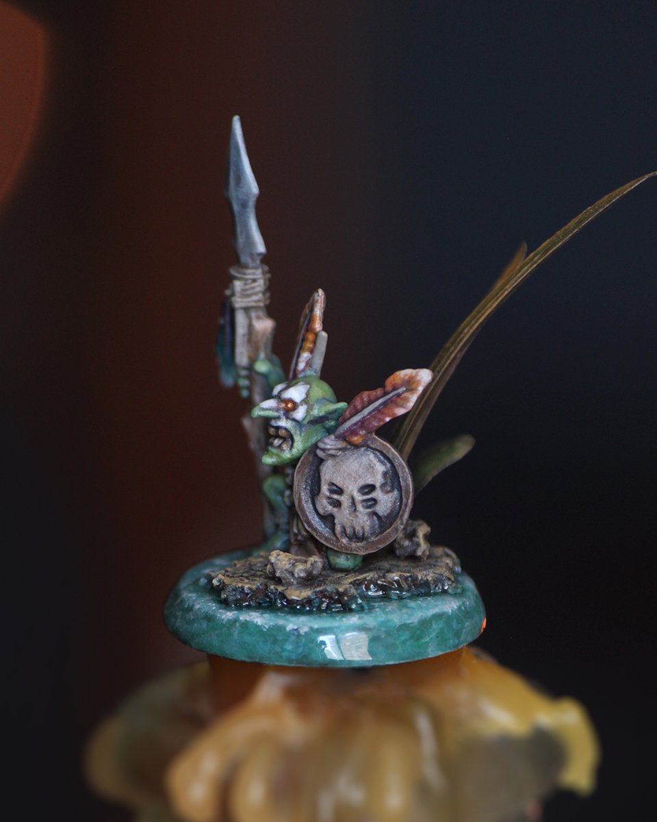 Keevanski's tweet photo. Goblin Diez pasado por agua! 🌊
#Firstmini #WarhammerCommunity #AgeOfSigmar https://t.co/GBfPPiaYCt