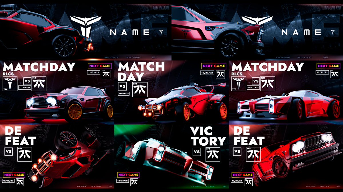 Rocket League Graphic Line For <a href="/TacticeSportsGG/">Tactic eSports (TTC)</a> 

Full Project: behance.net/gallery/149433…