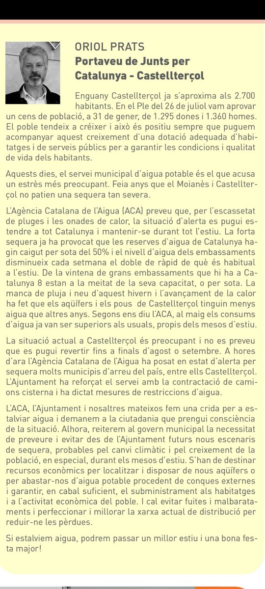 Full informatiu del mes d’agost