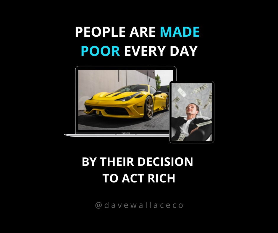 davewallaceco's tweet photo. Overspending is beyond foolish. ✋

In fact, it’s weakness leaving the body. 

Focus 95% of your buying power on NEEDS not wants. 💡

Your future self says thank you. 👍

#personalfinance #money #debt #debtfree #wealth https://t.co/MDHtMkPO7B