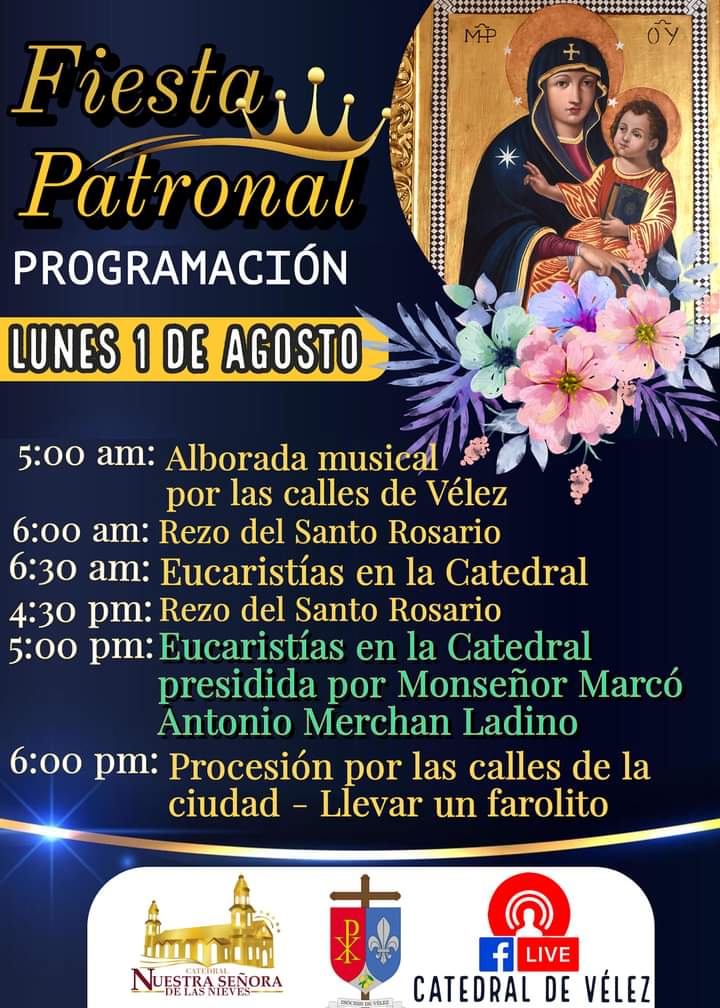 Imvitados aportar el traje típico veleño, en la reavivada Fiesta patronal de la Virgen de las Nieves. #catedralvelez #velezsantander #pavelezel7 #NuestraSeñoradelasNieves