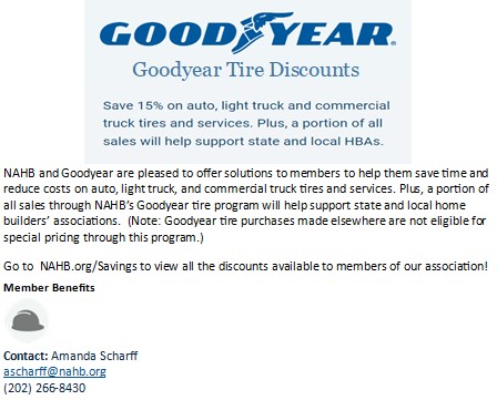 #Savings #HBAMemberBenefits #Goodyear #TireDiscounts