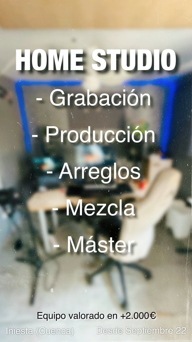 A partir de Septiembre abrimos el estudio para todo el que quiera currar y no tenga acceso a herramientas de calidad. Sonido pro y precios bakanos 🎹🎛🎚
