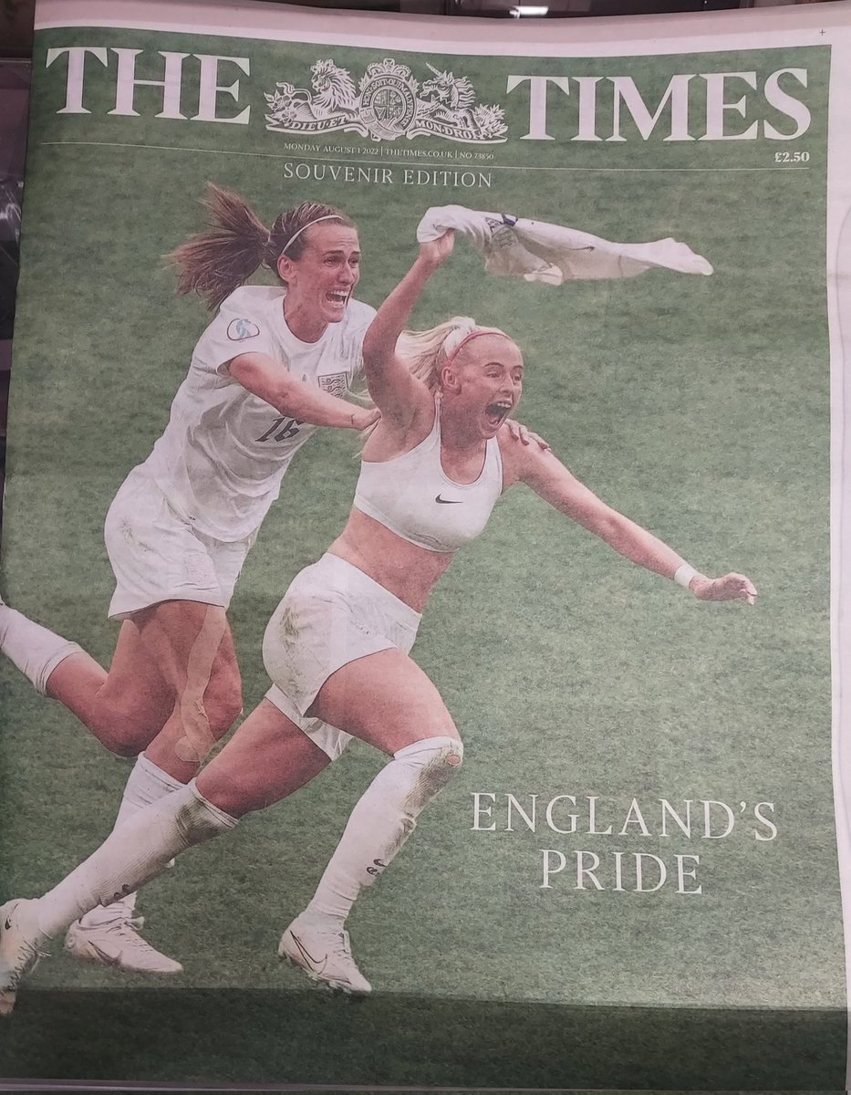 Hey <a href="/thetimes/">The Times and Sunday Times</a>, would a male footballer with his top off make the front page too? #notimpressed