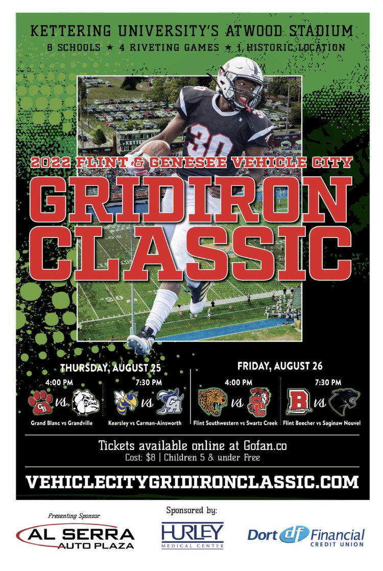 swartz_creek's tweet photo. 🏈Are you ready for some football? 🏈On 8/26 at 4:00pm our SC Dragons will take on Flint Southwestern at Atwood Stadium.Any parent or business who would like to showcase support may purchase ad space in the Commemorative Program. Details here: https://t.co/9p6LEWtd11

#fearless https://t.co/RUkSonJkWl
