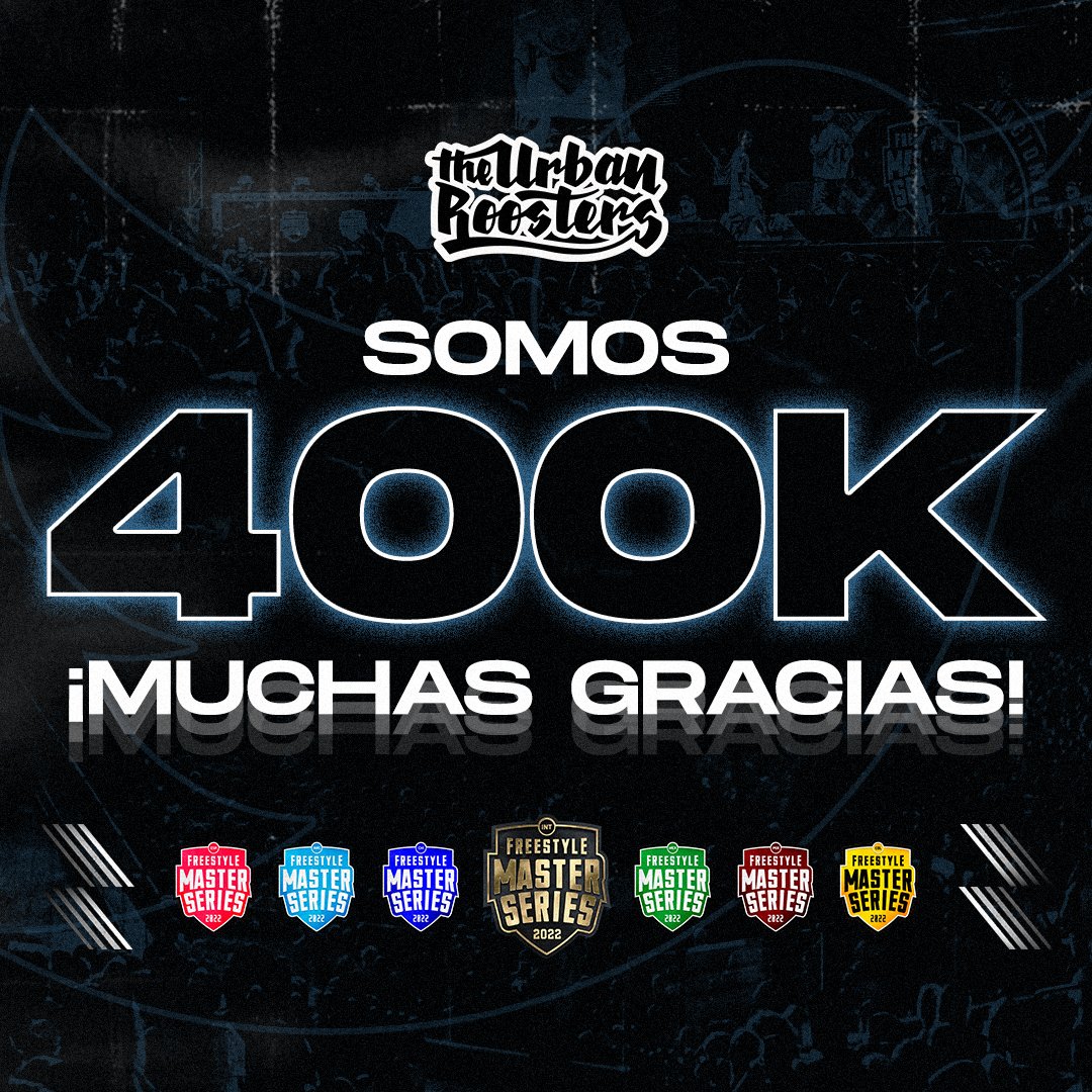 urbanroosters's tweet photo. ¡SOMOS 400, FAMILIA! 😍

🎁Y lo celebramos con un sorteo de 2 🎟️para CUALQUIER #FMS22 que elijas ‼️

Para participar:

1⃣Like a este Tweet
2⃣Comenta
3⃣Cita el Tw con la liga #FMS que quieres asistir 

¡Gracias a todos! 😍 https://t.co/jNcGVWZ9H6