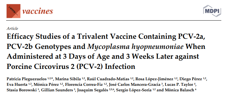 QuimSegales's tweet photo. Congratulations for your new publication, Patricia Pleguezuelos; the PhD thesis is getting closer!!!! Great study on #PCV2 vaccination in #pigs with an incredibly demanding clinical study. An excellent collaborative effort with @Zoetis. 
@CReSA_r @irtacat @UABveterinaria https://t.co/UrtiI9obqz