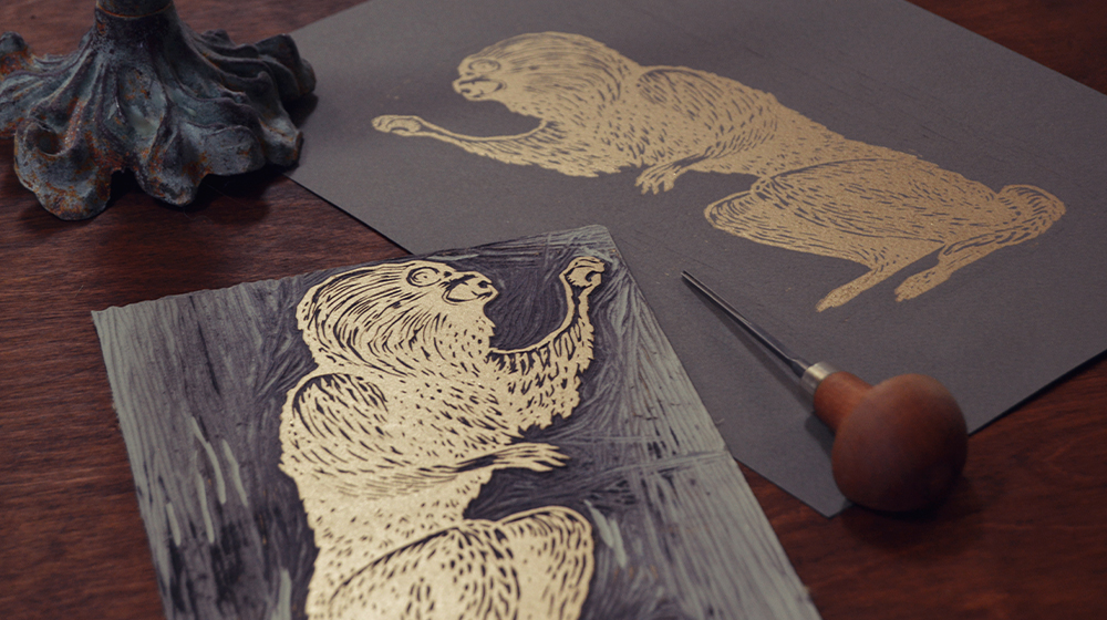Printing an infamous golden monkey, in anticipation for the release of Philip Pullman's The Collectors next month #hisdarkmaterials #thecollectors #philippullman