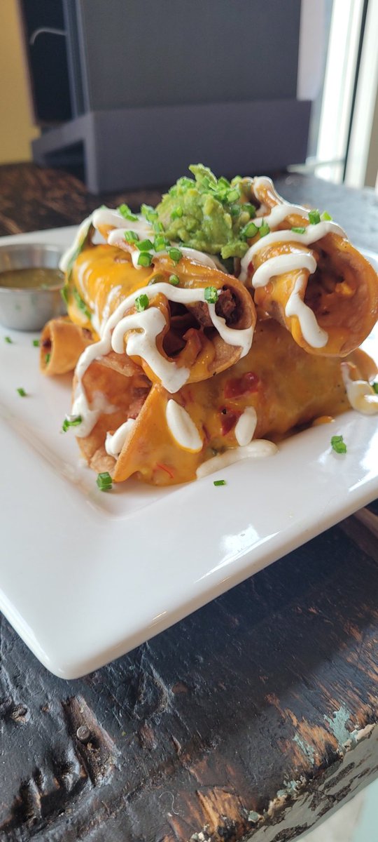 OVEREASYOmaha's tweet photo. Breakfast Taquitos!!
Our mew menu item had an awesome first weekend!
- scrambled eggs bacon and cheese all rolled in a corn tortilla and covered in queso, guacamole, and sour cream.
served with a side of salsa verde and choice of side.

This one is super fun.  
Come see whats new https://t.co/YjjRl1GFvZ