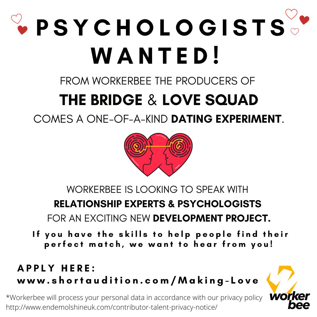If you work in the field of #psychology we want to hear from you! #TV #TVCasting #Castingcall