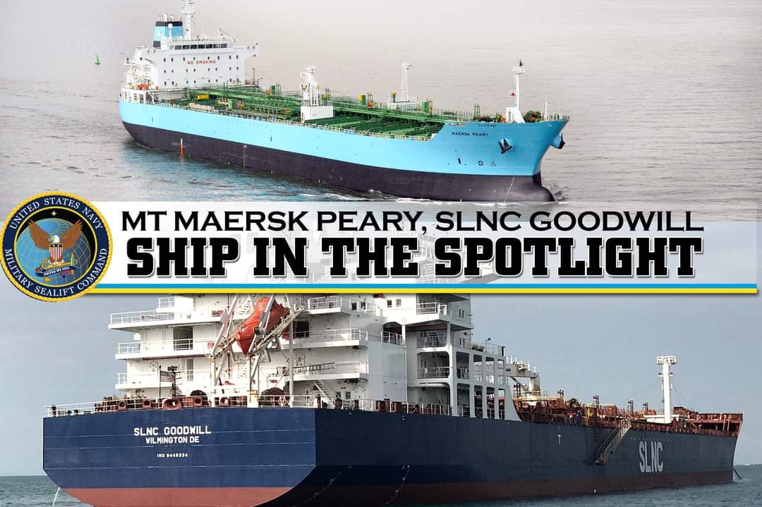 U.S. Navy's Military Sealift Command charted tanker ships MT Maersk Peary, SLNC Goodwill who provided at-sea fuel deliveries to RIMPAC 2022. For the first time, Technology is being used during a exercise in the Pacific area of operations. #mscdelivers #navy #RIMPAC2022 #fillerup