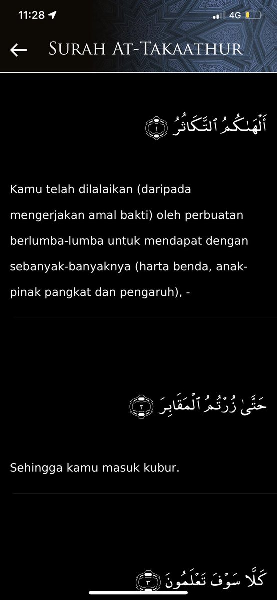 Saja baca2 surah lepas solat. Dalam banyak2 surah dah baca, tergerak hati nak baca suruh ni lagi sekali &amp; nak baca tafsirannya. And ayat pertama too relate in my life rn. Allahuakhbar 😔.