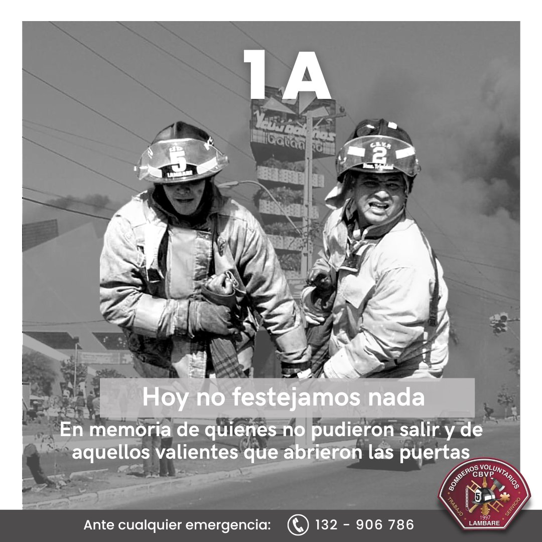 Hoy no festejamos nada. Honramos la memoria de las víctimas de aquella tragedia.