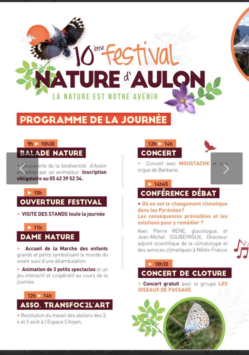 Vendredi c’est #festival de la #nature à #aulon #reservenaturelleregionale Demandez le programme ! #aurelouron @Aure65 @SdP_65 #pyrenees #pirineo