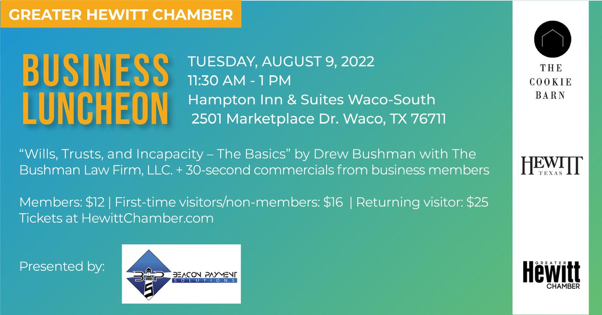 Register Now!  You don’t want to miss this great program and great networking opportunity.