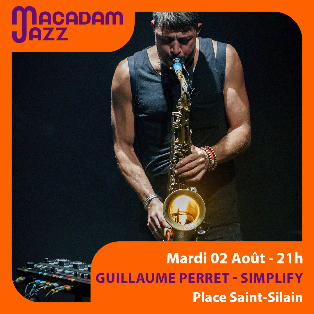 Hey, à demain 21h dans le cadre de #MacadamJazz -évènement gratuit organisé par <a href="/Sans_Reserve/">Le Sans Réserve</a> en collaboration avec la Ville de #Périgueux-
▶️Place Saint-Silain. Venez profiter du nouveau projet 'SIMPLIFY'! ✌️ #perigueux #dordogne #concert #guillaumeperret