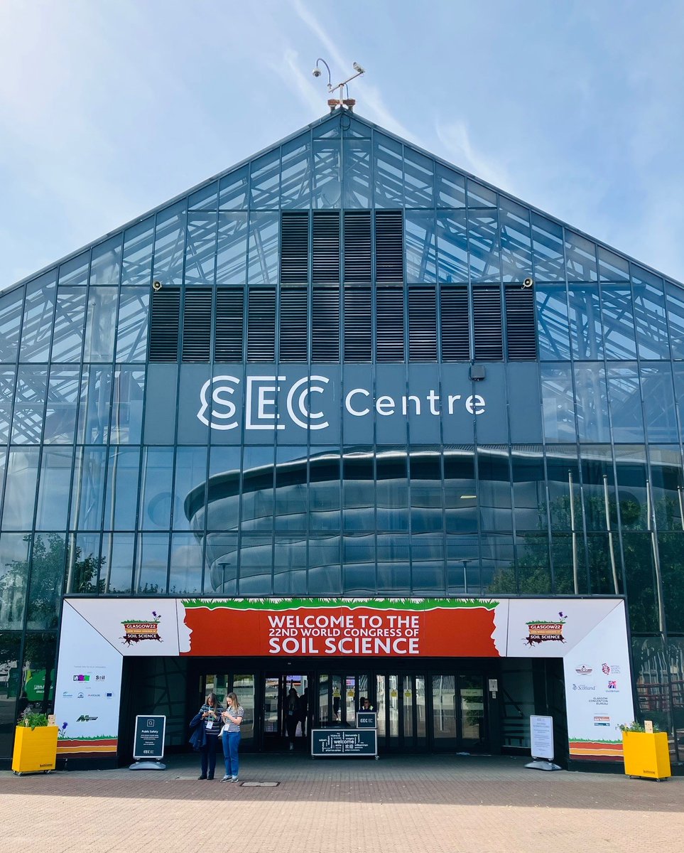 As we presented our bid with <a href="/Soil_Science/">British Society of Soil Science</a> &amp; <a href="/SECGlasgow/">Scottish Event Campus</a> to host #WCSS22 back in 2014; 2022 felt like a lifetime away! Seeing this sign above the door at the SEC today felt quite surreal. Welcome to Glasgow <a href="/WorldSoils2022/">WCSS22</a> it’s great to finally welcome you to our city! #timeflies