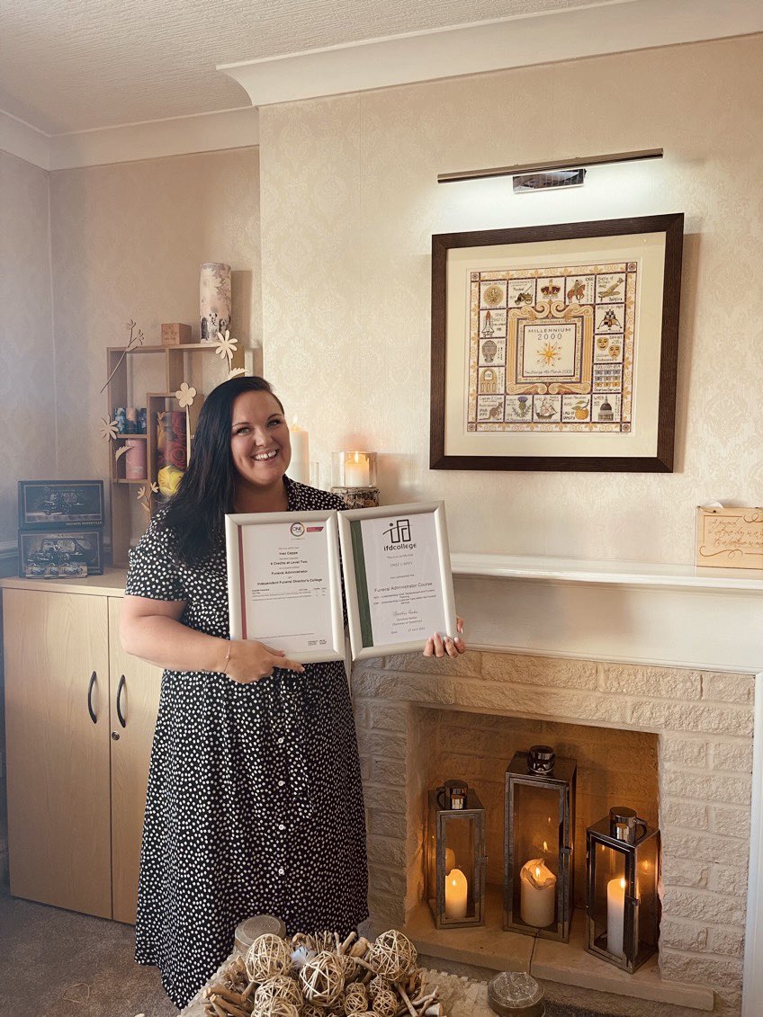 Thank you to <a href="/ifdcollege/">IFD College</a> for your help &amp; guidance. I received my certificates and can proudly say I’m a Certified Funeral Practitioner 👩‍🎓