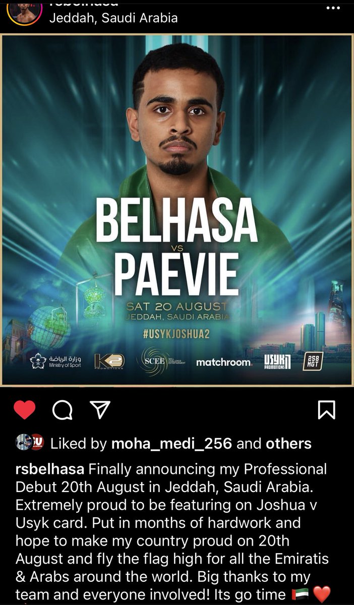 fightlounge_'s tweet photo. Moneykicks just announced that he’s fighting on the Anthony Joshua vs usyk card in Saudi Arabia 🤯🤯🤯. How do you think @MoneyKicks1 will do on fight night? https://t.co/HgqR7UL7rB