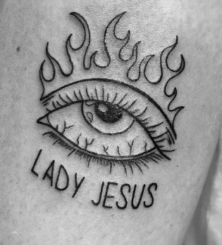 chasefeelings's tweet photo. told my tattoo artist to come up with a tattoo inspired by the lady jesus cover @upsahlmusic https://t.co/4dnIZzmx2G