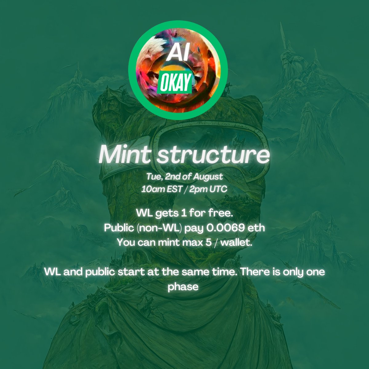 AIOkaybears_art's tweet photo. Let's bring some clarity for the mint structure! Roarrr! 
🐻

Contract is 721A optimised -  pay one gas for multiple NFTs minted https://t.co/gD0s37u0lh