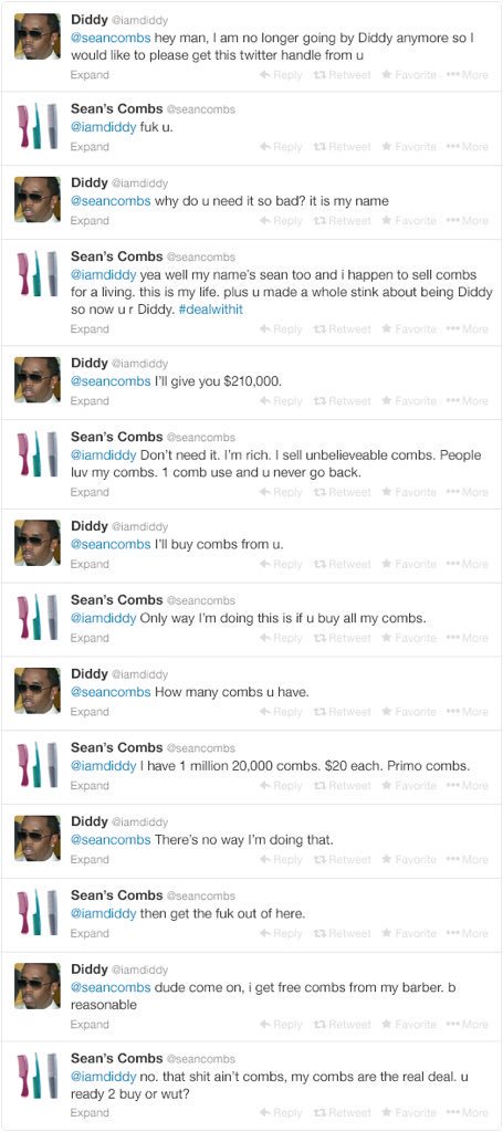 When P Diddy tried to get the seancombs Twitter handle 😅