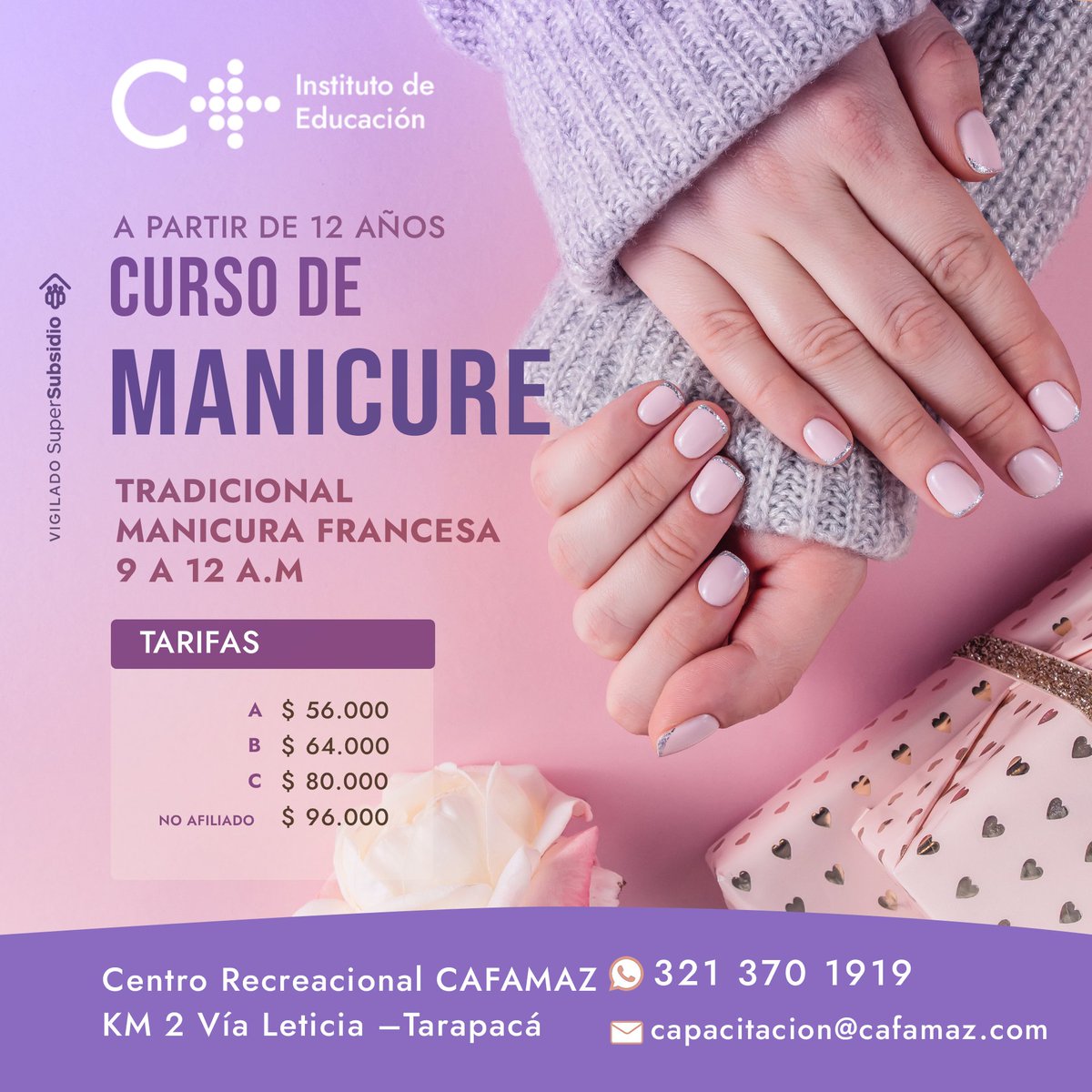 cafamaz's tweet photo. ¡Nuevos talleres de belleza! 💆🏽

* Mantén tus uñas más bellas que nunca 💅🏻 
* Aprender técnicas básicas de diseño con henna.

Cupos limitados 📲 311 294 2301

#CafamazTeDáMás
#AprendeYEmprendeConCafamaz https://t.co/iGRSeO7KMm