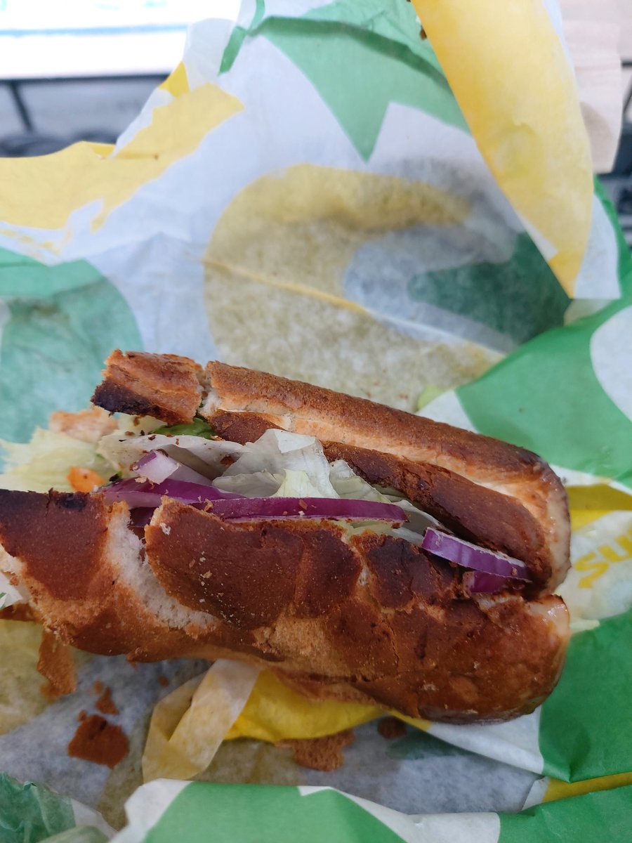 TheLady282's tweet photo. @SubwayUK so my son and I treated ourselves to a subway today not impressed at all. Both our sandwiches were burnt :-( ruined our experience. Never happened before #sosad #sadkid #expensive https://t.co/EFj9gu1PEF