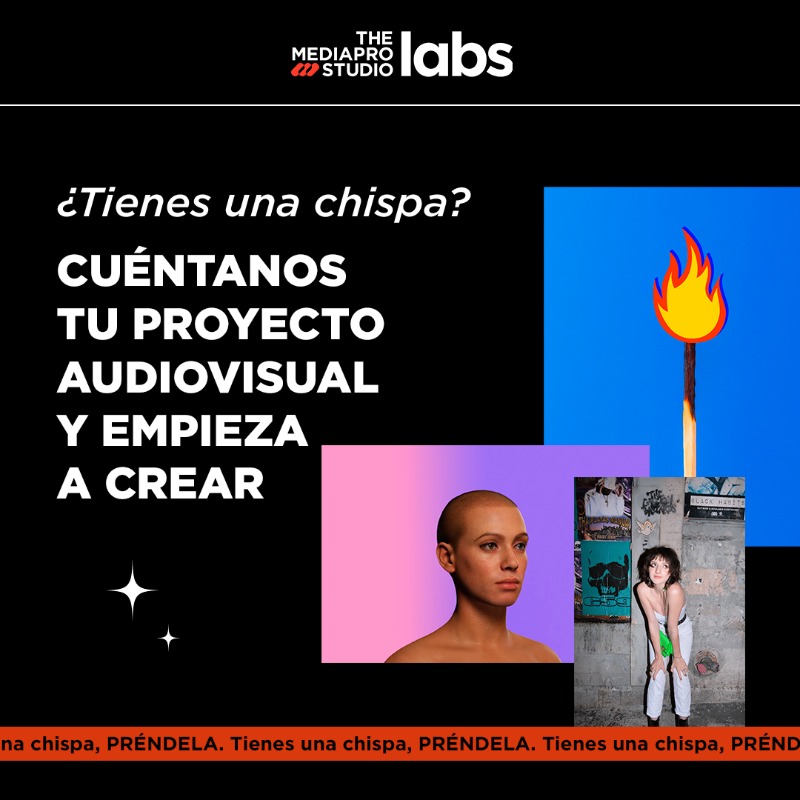 mediaprolabs's tweet photo. Las ideas son una chispa, y ahora buscamos la tuya. Cuéntanos tu proyecto audiovisual y podrás hacerlo realidad #TMSLabs.