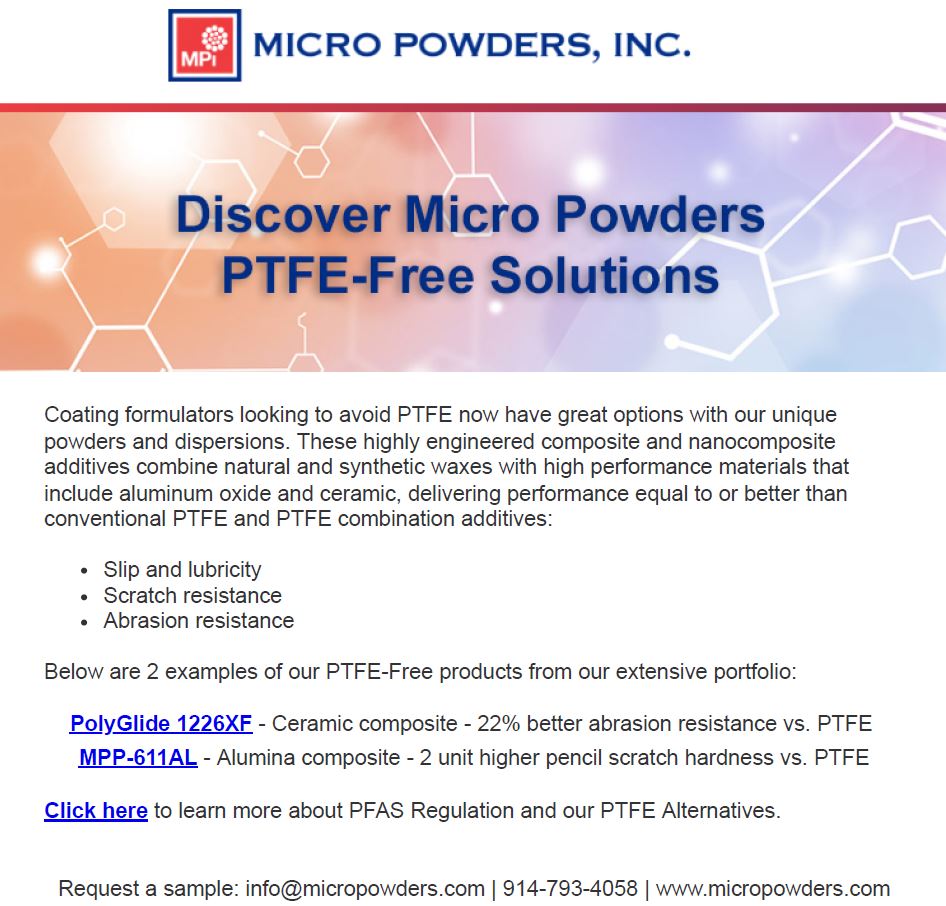 micropowders's tweet image. Discover Micro Powders PTFE-Free Solutions

#PTFEfree #SmallParticles #BigIdeas #MicroPowders
