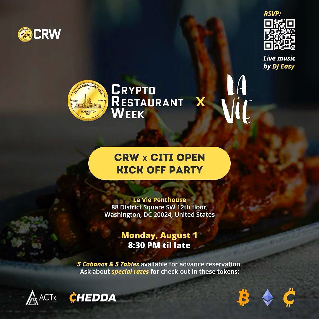 BoonDockQueens's tweet photo. @CheddaToken Super excited for the kick off party for @CitiOpen at La Vie Penthouse in DC.... Good Luck @FTiafoe ! Let's go @CheddaToken $CHEDDA #chedda #cheddatoken #utilitytoken https://t.co/DvJHTyt7mV