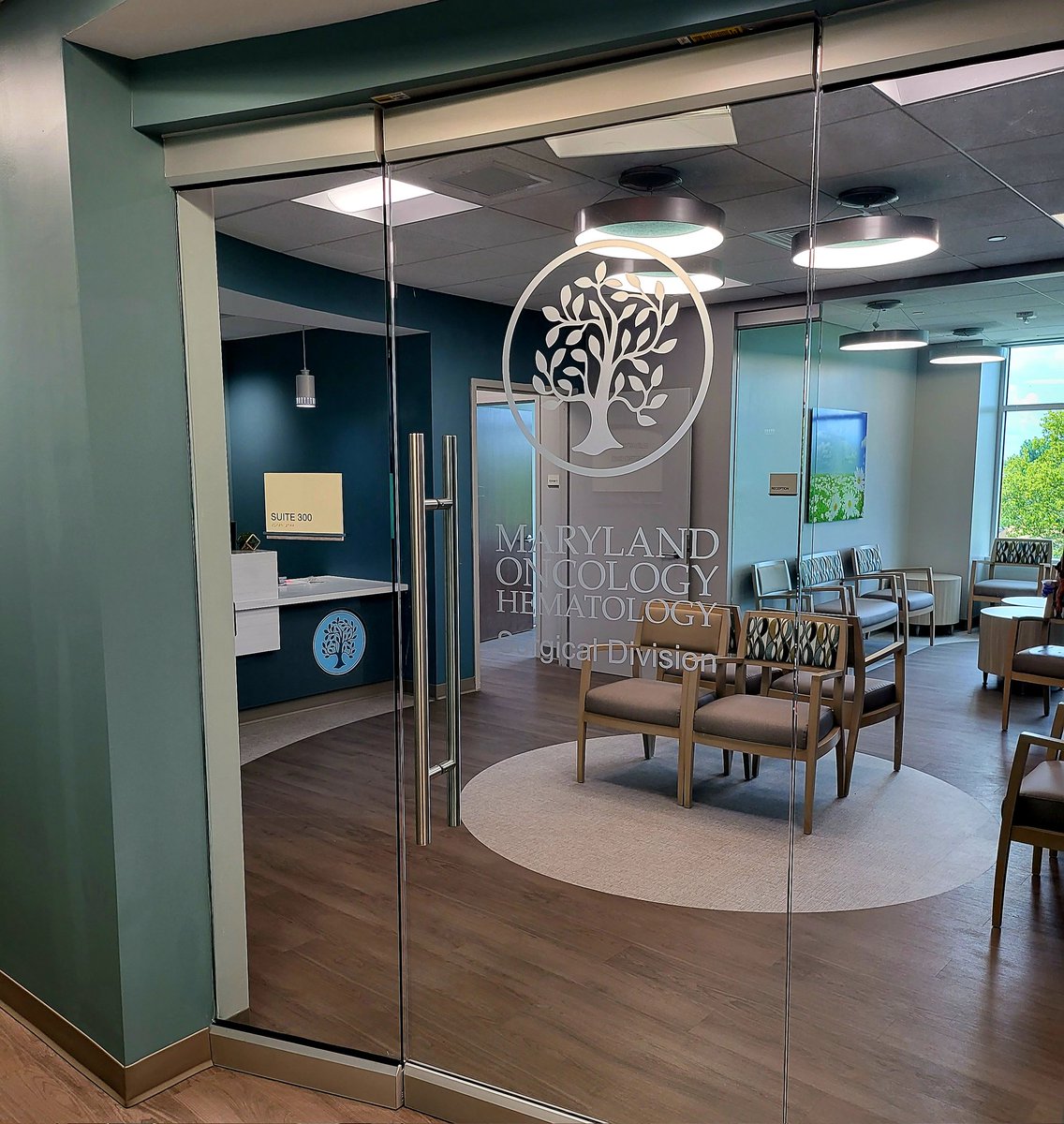We are excited to share our new surgical division office on the third floor of the Aquilino Cancer Center. Right now, it's Dr. Steren, Dr. Sen Gupta, and Dr. Magnant until the end of August. #surgicaloncology #marylandoncology