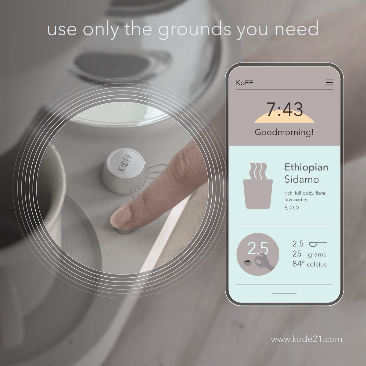 KodeTwentyOne's tweet photo. Helping customers waste less coffee is one of the solutions we introduced for reducing the carbon footprint of your cup of joe: https://t.co/7xYpRe3L7b https://t.co/xVxEU1MG17