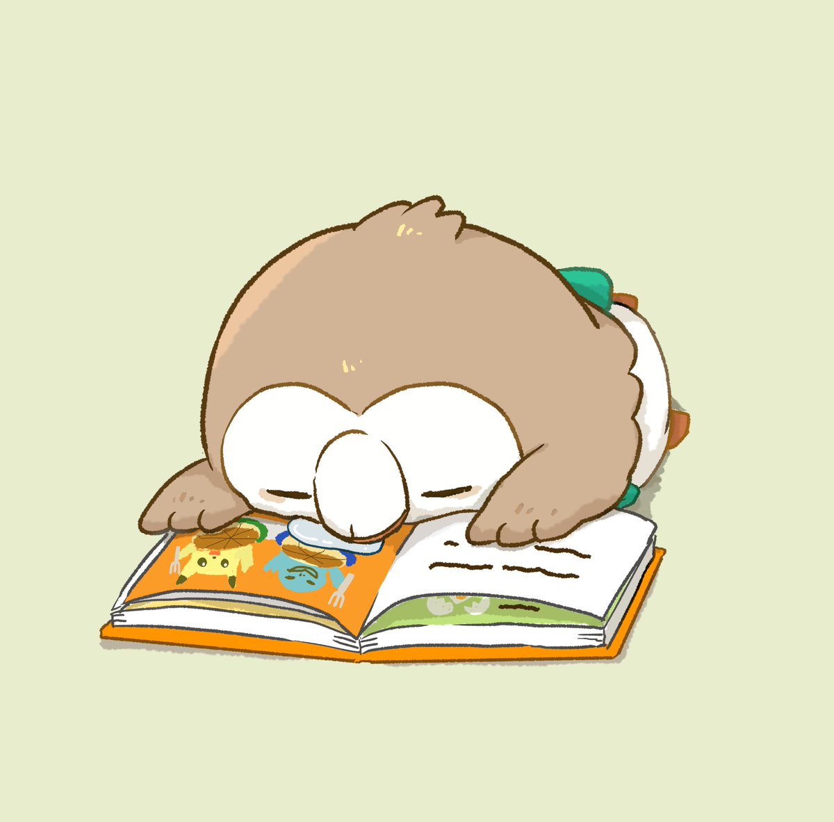 ポケモン「文字を読んでると眠くなってきちゃう...今日も1日おつかれさまでした#ポケモンイ」|ひよこくらぶ🐣のイラスト