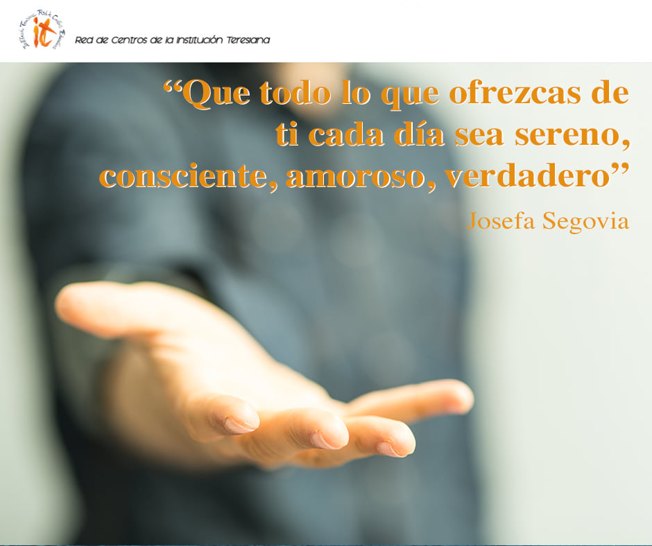 feangelesgalino's tweet photo. “Que todo lo que ofrezcas de ti cada día sea sereno, consciente, amoroso, verdadero” Josefa Segovia
#Conecta2ContiGO #RedCentrosIT https://t.co/0p4dK14xvH