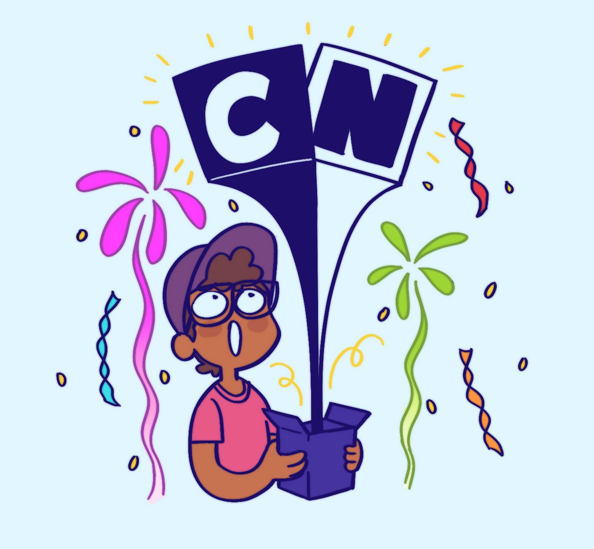 SURPRISE?!?!?!! 🥳 Today is my first day working at Cartoon Network as a full time prop designer! I still can't believe it's really happening...thank you for your support everyone!!!! I'll do my best!!!!! 💪🏾😭