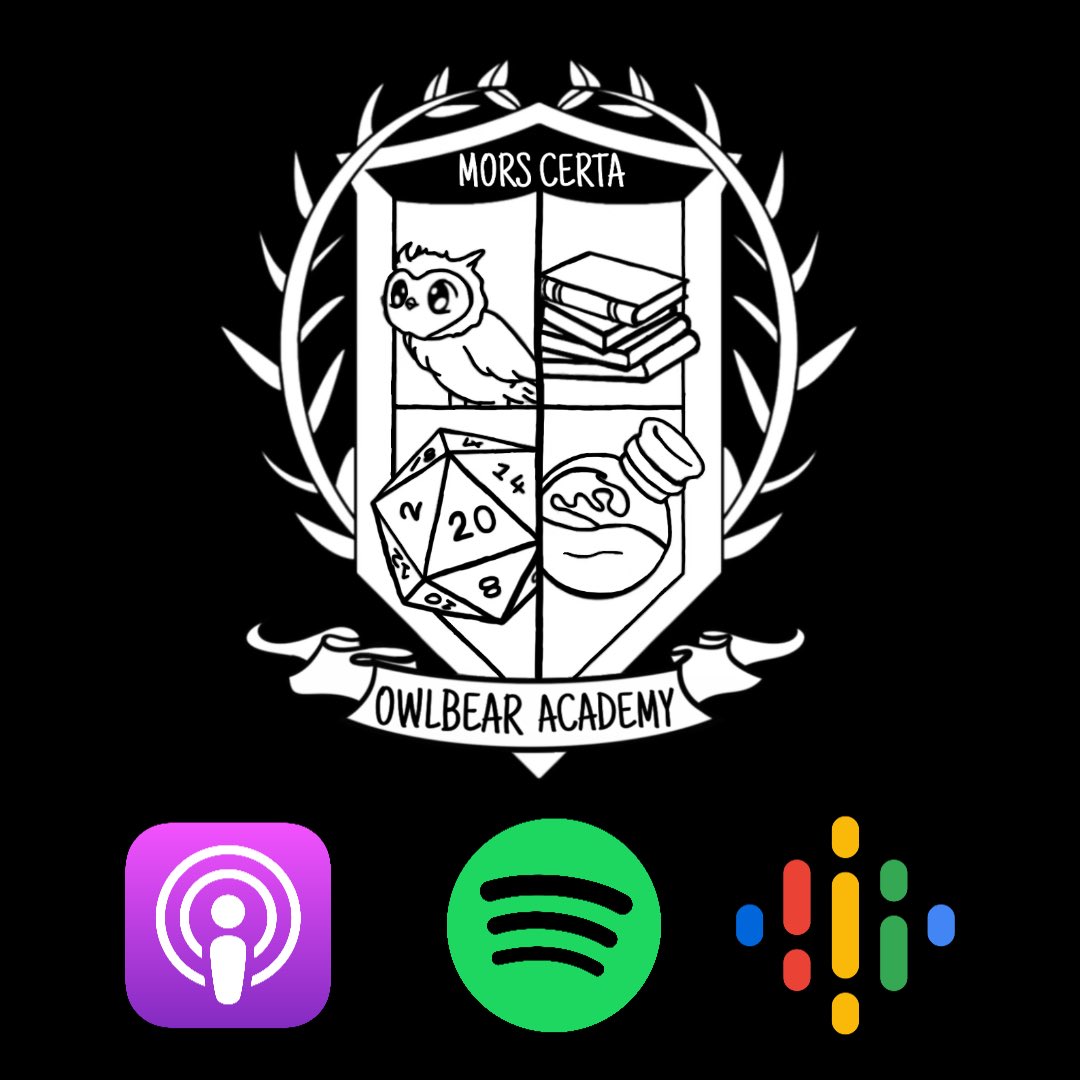 owlbearacademy's tweet photo. We are now available on Apple Podcast, Spotify, and Google Podcast. 

All links available in the bio.

#applepodcast #spotify #googlepodcast #dungeonsanddragons #podcast https://t.co/hDNGKv8XNj