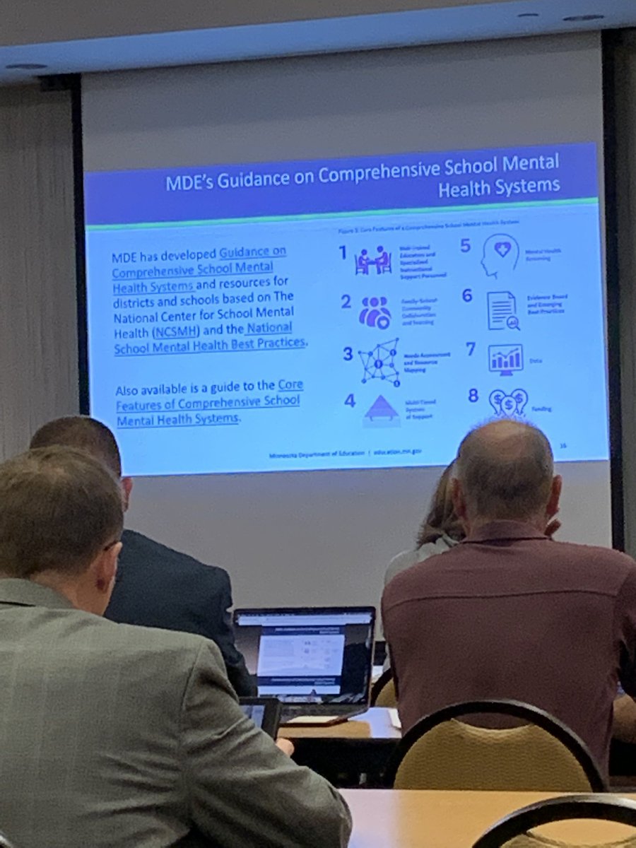 ron_wagner_ALSD's tweet photo. A District Goal of focusing on the social well-being of students and staff through Social Emotional Learning- Listening to MDE present their model and supports. @AlbertLeaSchool #MNDeptED https://t.co/YIDzzGEvG3