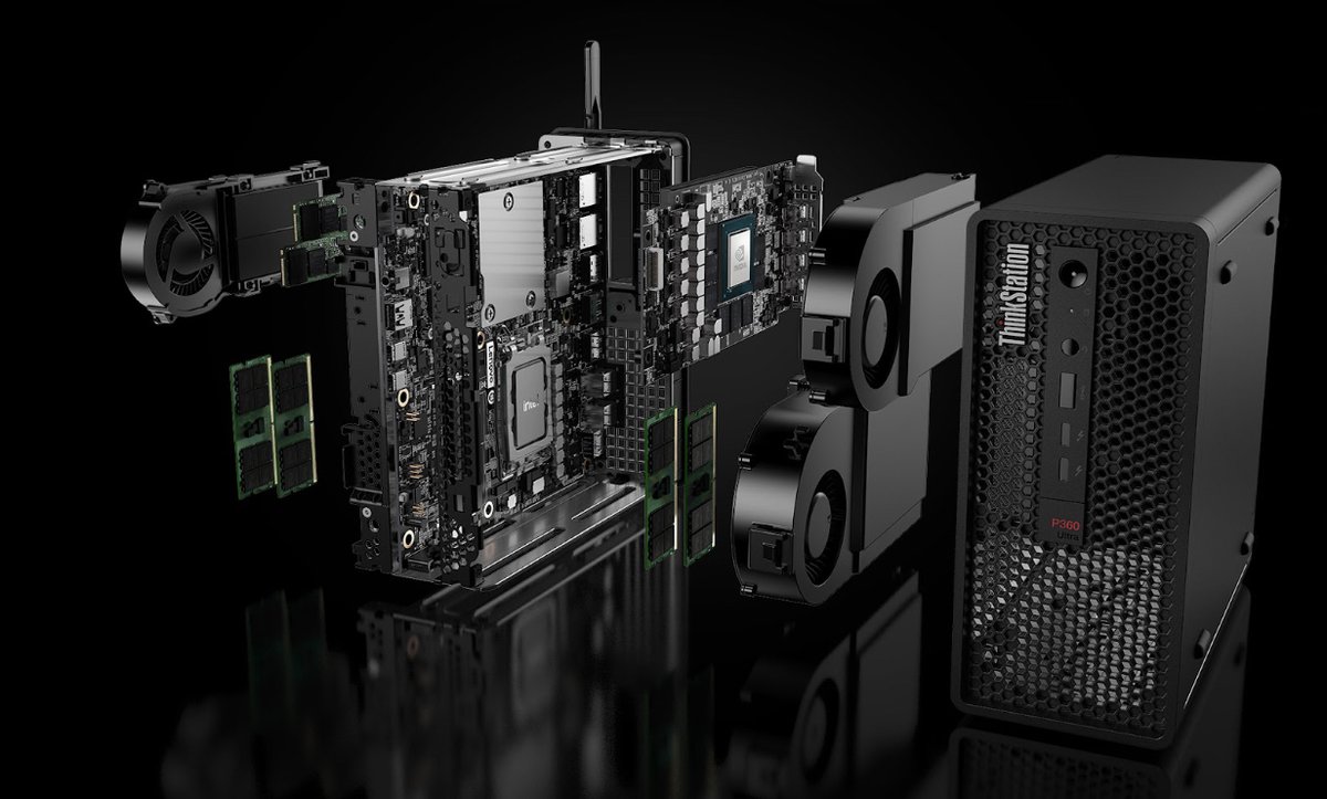 thinkstations's tweet photo. The @Lenovo ThinkStation P360 Ultra gives new meaning to the words "power" and "small."

At less than 4L of volume, this workstation packs a punch, sporting @Intel’s Core i9-12900K and @NVIDIA’s RTX A5000 mobile GPU.

#PowerOfSmall

Read more here: https://t.co/r67ra0yCNV https://t.co/rN0XsYzmHj